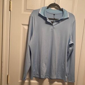 GGOV Light Blue Men's Performance Polo Shirt…size XXL